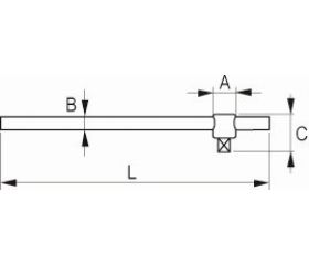 Mango corredizo en T de 3/4